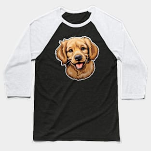 Cute Golden Retriever Dogs - Funny Golden Retriever Dog Baseball T-Shirt